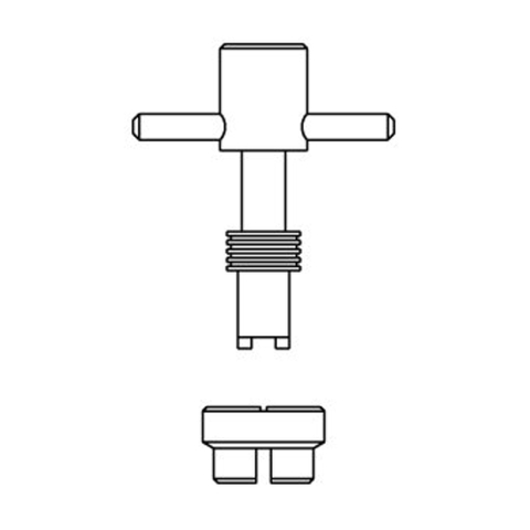 Oventrop clé de préréglage pour robinets type F 7503946