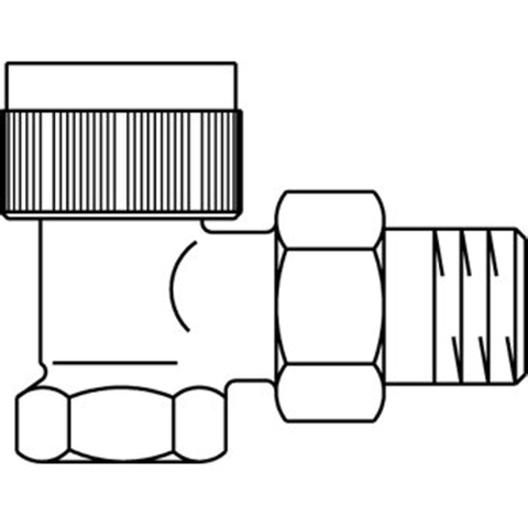 Oventrop Thermostatische radiatorafsluiter A 1/2 haaks Kvs 0,95 m3 h 7503822