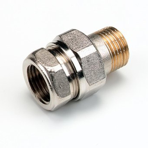 Comap Radiatorkoppeling nikkel recht 1/2 3107 N vernikkeld 7510314