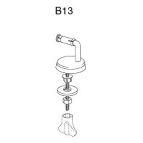 Pressalit uni charnière pour abattant de WC 2000 et T2 inox GA44391