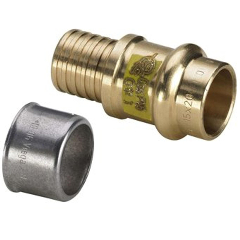 Viega Pexfit Sok overgang naar pers 20x15 geschikt voor gas 7541054