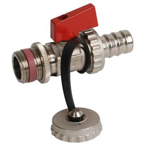 Vul en aftapkraan 1/2 met slangwartel 7542000