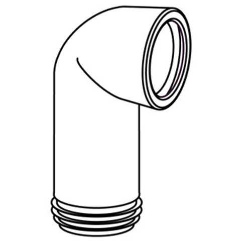 Wisa 303C closetbocht 110mm lengte 180mm met spie 90wit 0770280