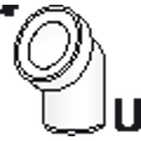ABU coude de raccordement WC 110mm 45blanc 0770345