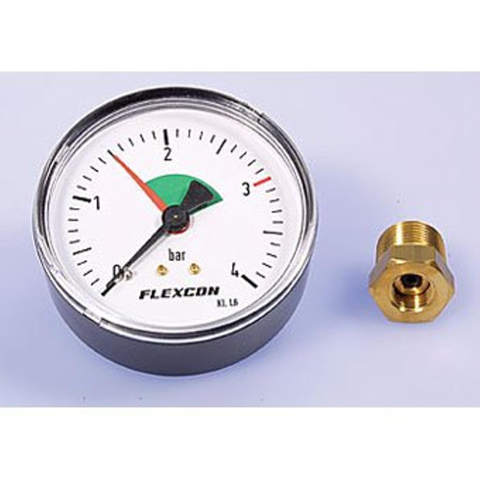 Flamco Flexcon manometer 3/8"-63mm 0-4 bar radiaal 7820046