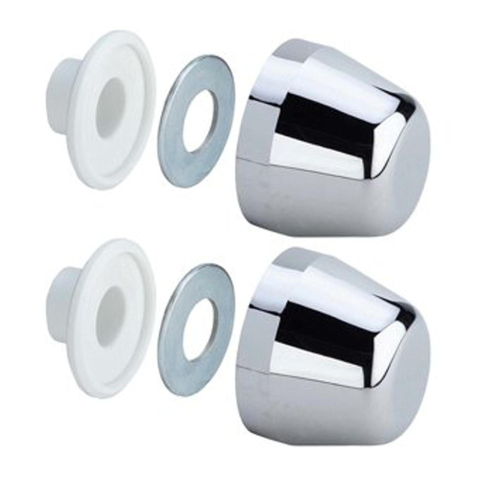 Viega set de caches décoratifs pour bloc double mural chrome 0830062