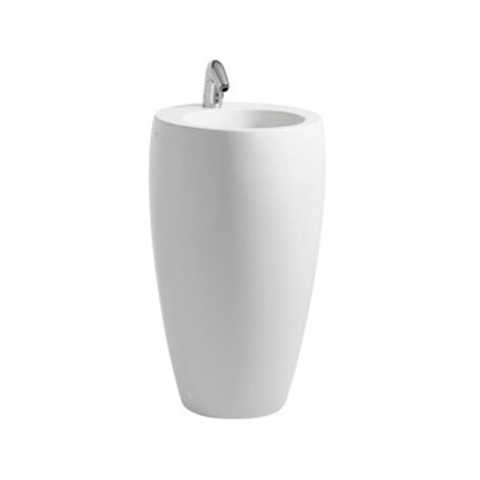 Laufen Alessi One lavabo - 53x53x90cm - rond - 1 trou de robinet - îlot - blanc 0084185
