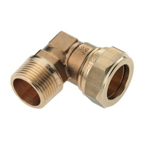 Bonfix coude en laiton nickelé filetage long 1/2 bux15mm conique gastec / kiwa 8911312