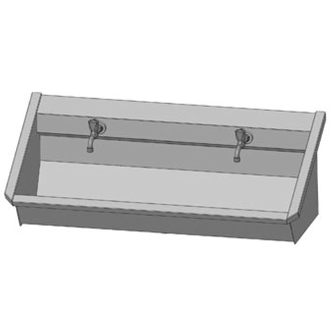 Intersan Sanilav wasgoot 180cm met 3 kranen inox 304 GA36158