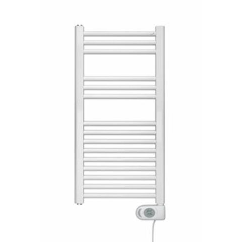 Zehnder Aura E elektrische handdoekradiator 78.6x40cm 300watt 230 volt | 50 Hz Staal Wit glans SW205919