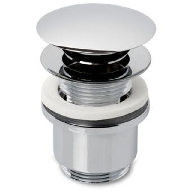 Plieger Design pop up afvoerplug vlak met overloop 5/4 chroom PU-120