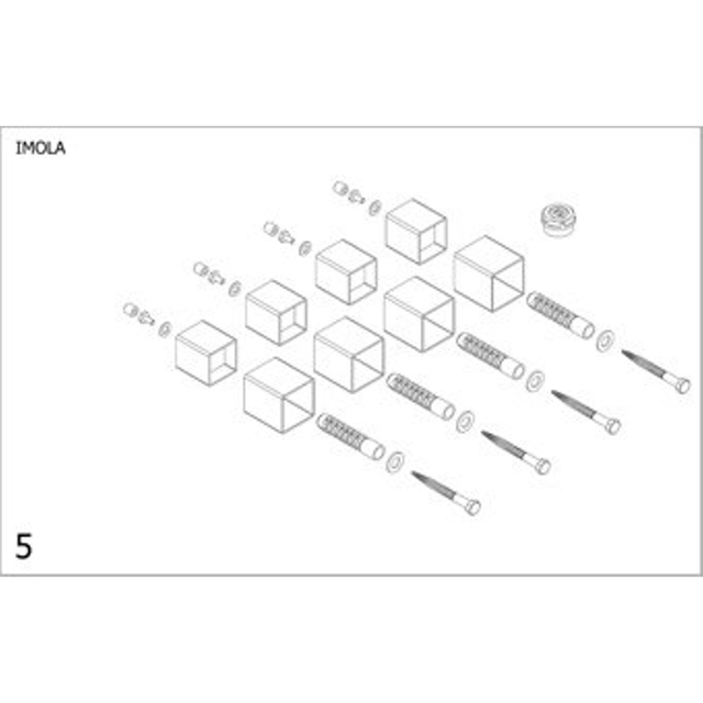 Plieger Imola bevestigingsset designradiator Imola zandsteen (S13) 7253559