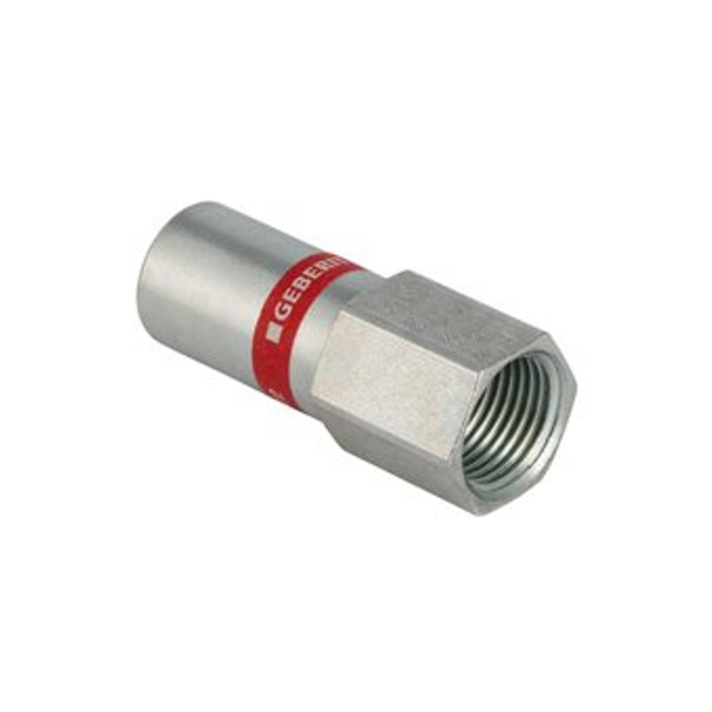 Geberit Mapress C-staal schroefbus verzinkt m. bi.dr. en insteekeinde 1/2 bix22mm 21905