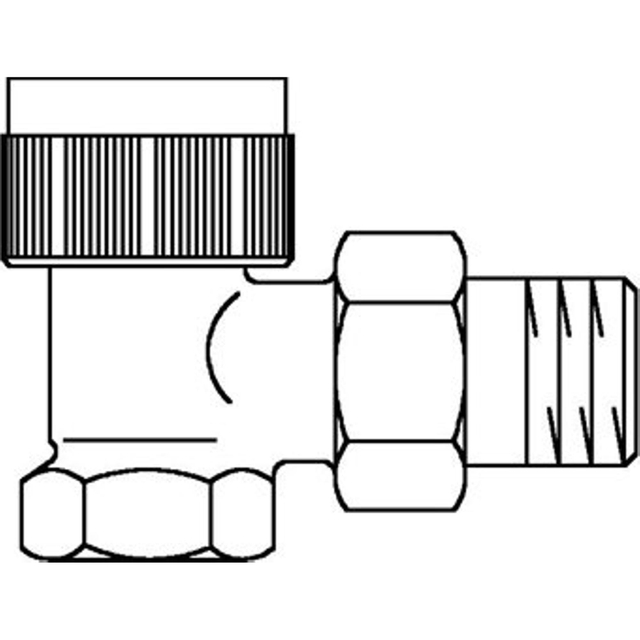 Oventrop thermostatische radiatorafsluiter AV9 1-2 recht 1183804