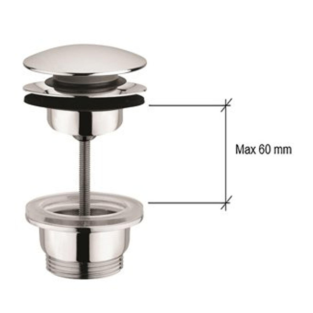 Plieger 2 in 1 design afvoerplug 1 1/4 chroom OUTLETSTORE 0994250PLLL1-001