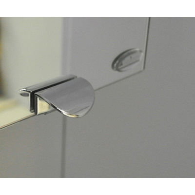 Sanicare Qlassics Poignée de porte de miroir chrome pour armoires de toilette Sanicare série Qlassics