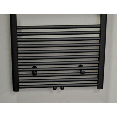 Sanicare raccordement central radiateur droit 160x60cm noir mat