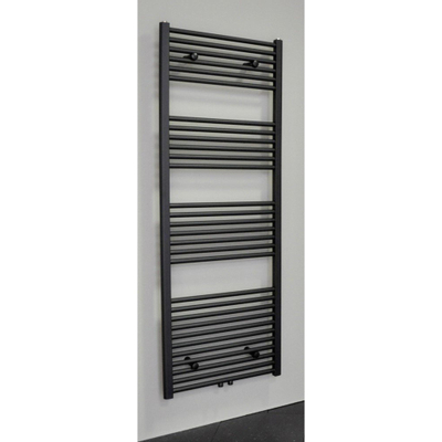 Sanicare raccordement central radiateur droit 160x60cm noir mat