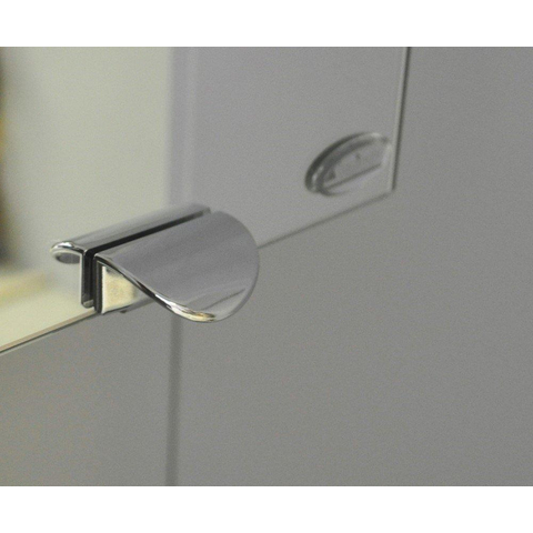 Sanicare Qlassics poignée de porte-miroir – pour portes-miroir de 4-6 mm – Chrome SW17926