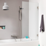 Sealskin I AM paroi de baignoire 1 partie 850 large 1600 haut acier inoxydable verre clair avec anticalcaire SW88945