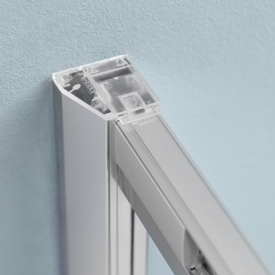 Sealskin COMPACT Vouwdeur met zijwand 900x900mm zilver hoogglans 6mm helder veiligheidsglas