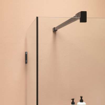 Sealskin I AM Douche à l'italienne type A1 100x200cm verre de sécurité 8mm clair anticalcaire noir mat