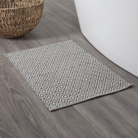 Sealskin Trellis tapis de bain 60x90cm coton gris SW94549