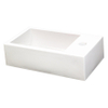 Differnz Force Wastafel 40x11x22cm 1 kraangat 1 wasbak Polybeton Wit SW159382 Differnz Force Wastafel 40x11x22cm 1 kraangat 1 wasbak Polybeton Wit SW159382