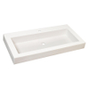 Differnz Force Wastafel 100x10x48cm 1 kraangat 1 wasbak Polybeton Wit SW159371 Differnz Force Wastafel 100x10x48cm 1 kraangat 1 wasbak Polybeton Wit SW159371