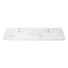 Differnz Wastafel 120x15x45cm 2 kraangaten 2 wasbakken Polybeton Wit SW159464 Differnz Wastafel 120x15x45cm 2 kraangaten 2 wasbakken Polybeton Wit SW159464