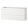 Differnz Onderkast 100x48x45cm 2 lades met softclose MDF Wit SW159449 Differnz Onderkast 100x48x45cm 2 lades met softclose MDF Wit SW159449