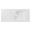 Differnz Wastafel 100x15x45cm 1 kraangat 1 wasbak Keramiek Wit SW159467 Differnz Wastafel 100x15x45cm 1 kraangat 1 wasbak Keramiek Wit SW159467