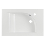 Differnz Lavabo standard 60x15x45cm 1 trou pour robinetterie 1 lavabo Céramique Blanc SW159470