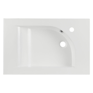 Differnz Lavabo standard 60x15x45cm 1 trou de robinet 1 vasque céramique Blanc SECOND CHOIX