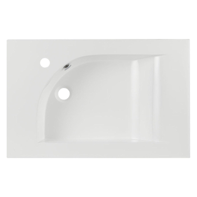 Differnz Lavabo standard 60x15x45cm 1 trou de robinet 1 lavabo Blanc
