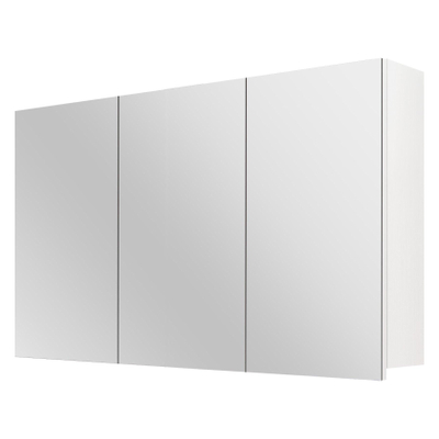 Differnz kast 100x60x15cm 3 deuren met spiegel MDF Wit