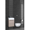 Differnz Force40 fontein met onderkast zonder kraan 40x52x20cm MDF 1 kraangat 1 wasbak links Eiken SW21871