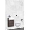 Differnz Force40 fontein met onderkast zonder kraan 40x52x22cm MDF 1 kraangat 1 wasbak links Grijs/Eiken SW21867