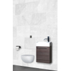 Differnz Force40 fontein met onderkast zonder kraangat 40x52x20cm MDF 1 kraangat 1 wasbak rechts Grijs/Eiken SW21947