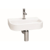 Differnz Ovale ensemble de lavabo - 38x24x7cm - ovale - 1 trou de robinet - chrome - céramique blanc SW21910