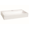 Differnz lavabo compact en céramique 38x7x24cm 1 trou de robinetterie blanc SW21912