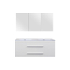 Differnz Style Set de meubles 120cm plan de lavabo céramique pour 2 lavabos avec armoire miroir et poignée standard blanc SW46935 Differnz Style Set de meubles 120cm plan de lavabo céramique pour 2 lavabos avec armoire miroir et poignée standard blanc SW46935