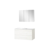 Differnz Style Set de meubles 100cm plan de lavabo céramique pour 1 lavabo avec armoire miroir et poignée standard blanc SW46938 Differnz Style Set de meubles 100cm plan de lavabo céramique pour 1 lavabo avec armoire miroir et poignée standard blanc SW46938
