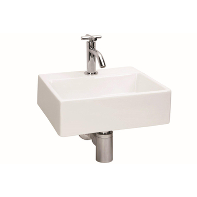 Differnz lave-mains 33x11.3x28.5cm Céramique 1 trou pour robinet Blanc