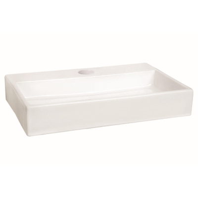 Differnz lavabo compact en céramique 38x7x24cm 1 trou de robinetterie blanc