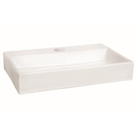 Differnz lavabo compact en céramique 38x7x24cm 1 trou de robinetterie blanc SW21912