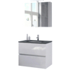 Bruynzeel Miko badmeubelset 81x66.5x51cm met spiegelkast glans wit SW339816 Bruynzeel Miko badmeubelset 81x66.5x51cm met spiegelkast glans wit SW339816