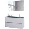 Bruynzeel Miko badmeubelset 121x66.5x51cm spiegel dubbele kom mat wit SW257360 Bruynzeel Miko badmeubelset 121x66.5x51cm spiegel dubbele kom mat wit SW257360