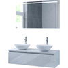 Bruynzeel Giro badmeubelset dubbel 120x49x46cm spiegel bovenblad glans wit SW257341 Bruynzeel Giro badmeubelset dubbel 120x49x46cm spiegel bovenblad glans wit SW257341