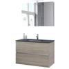 Bruynzeel Miko badmeubelset 101x66.5x51cm met spiegelkast bardolino SW339807 Bruynzeel Miko badmeubelset 101x66.5x51cm met spiegelkast bardolino SW339807